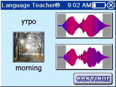 English-Russian language learning system with speech recognition